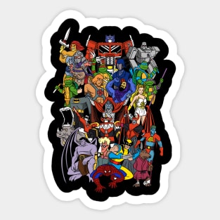 90s cartoon hero's Sticker